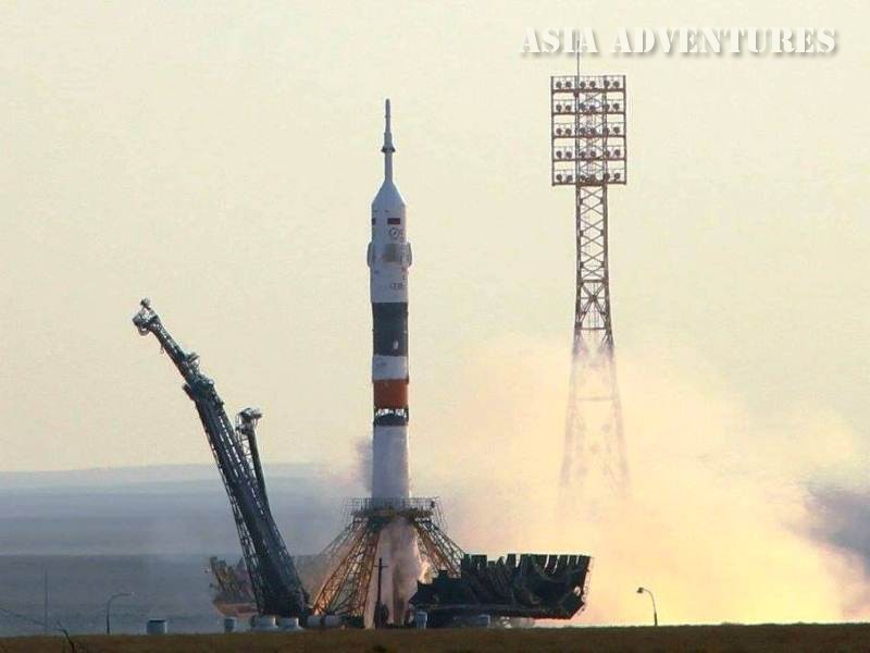 takeoff of a rocket to Baikonur