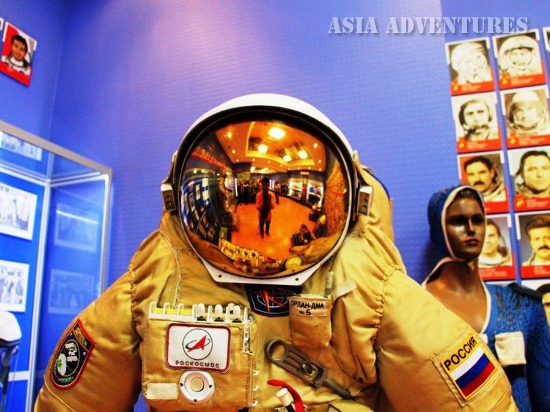 Costume cosmonaut on Baikonur