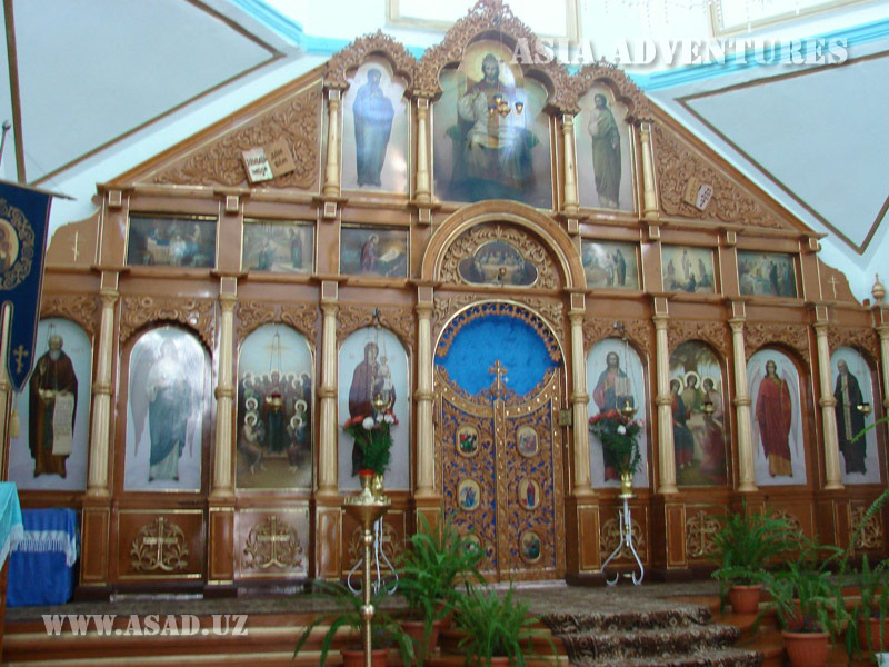 Karakol. The Iconostasis of the Russian Church
