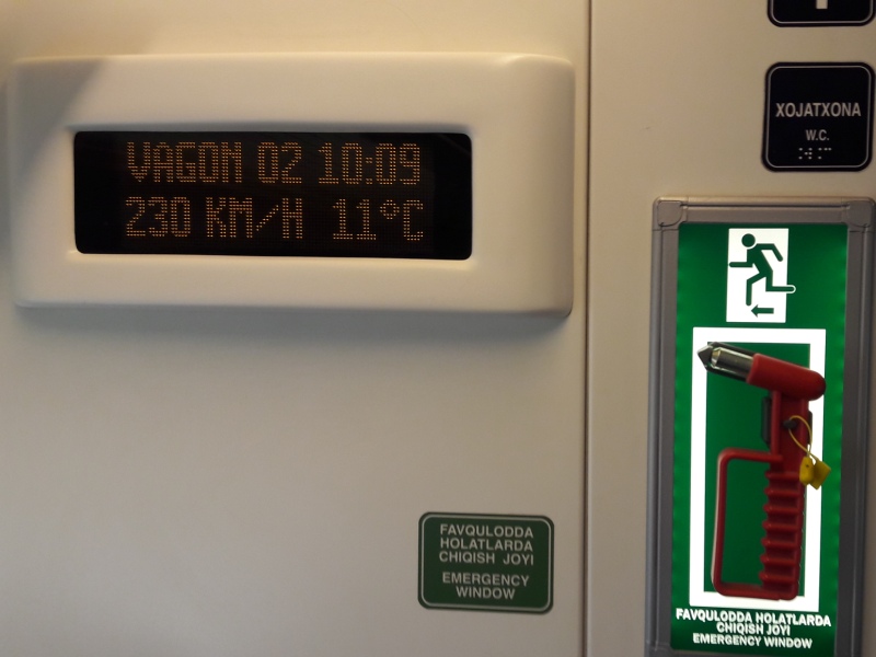 Поезд Афросиаб скорость 230км/ч