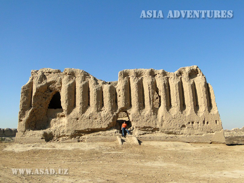 Ruins of a treasury building in  Shohriyar Arc, Merv, Turkmenistan
