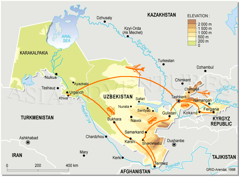 Термез узбекистан карта