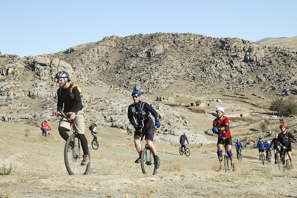 Uzbekistan Tour & Travels. On the unicycle in Uzbekistan. Biking in Uzbekistan. Asia Adventures